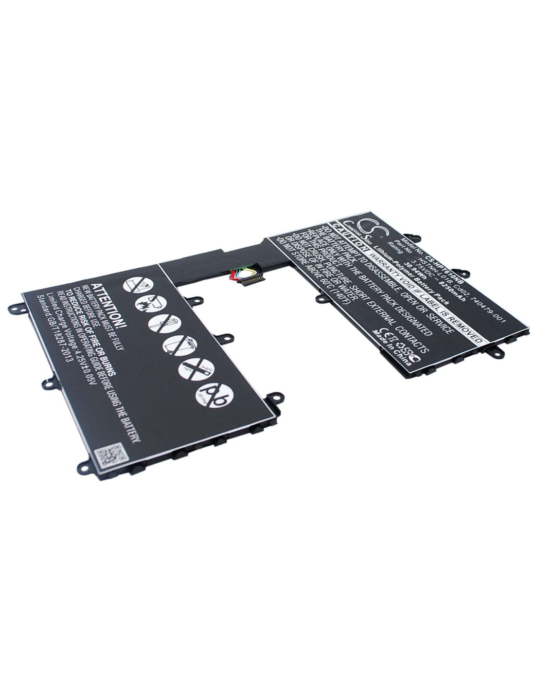 Black Battery for HP Omni 10, Pro Tablet 610, HSTNH-Q12C 3.75V, 8250mAh - 30.94Wh