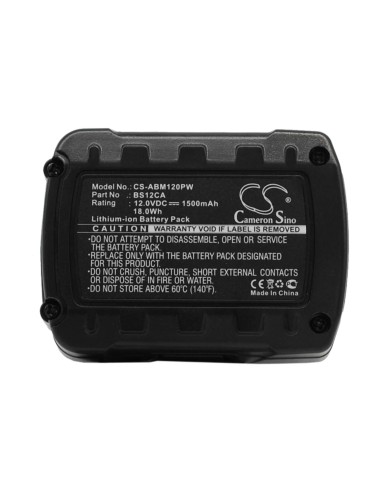 Battery for Aeg Mc-bs12ca 12V, 1500mAh - 18.00Wh