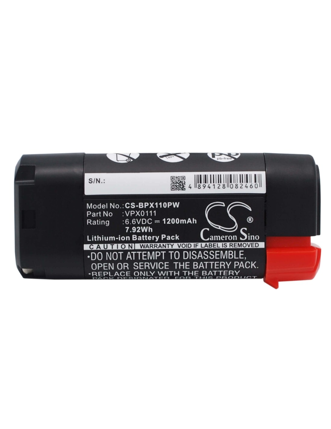 Battery for Black & Decker Vpx1101, Vpx1101x, Vpx1201 6.6V, 1200mAh - 7.92Wh