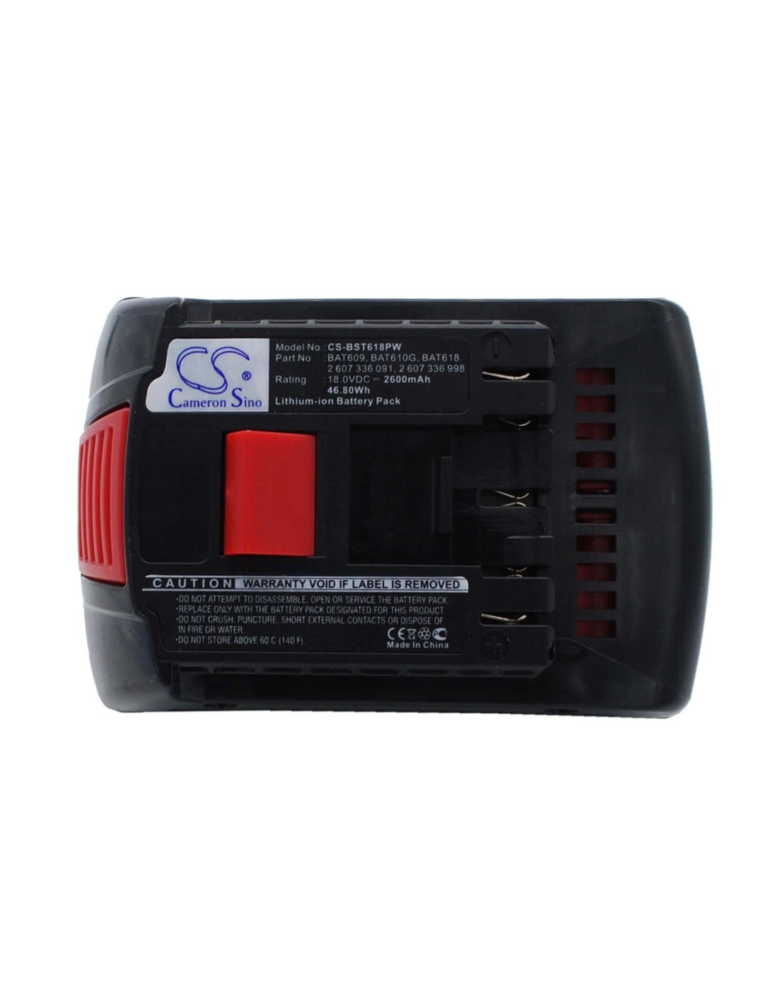 Battery for Bosch 17618, 17618-01, 25618-01 18V, 2600mAh - 46.80Wh