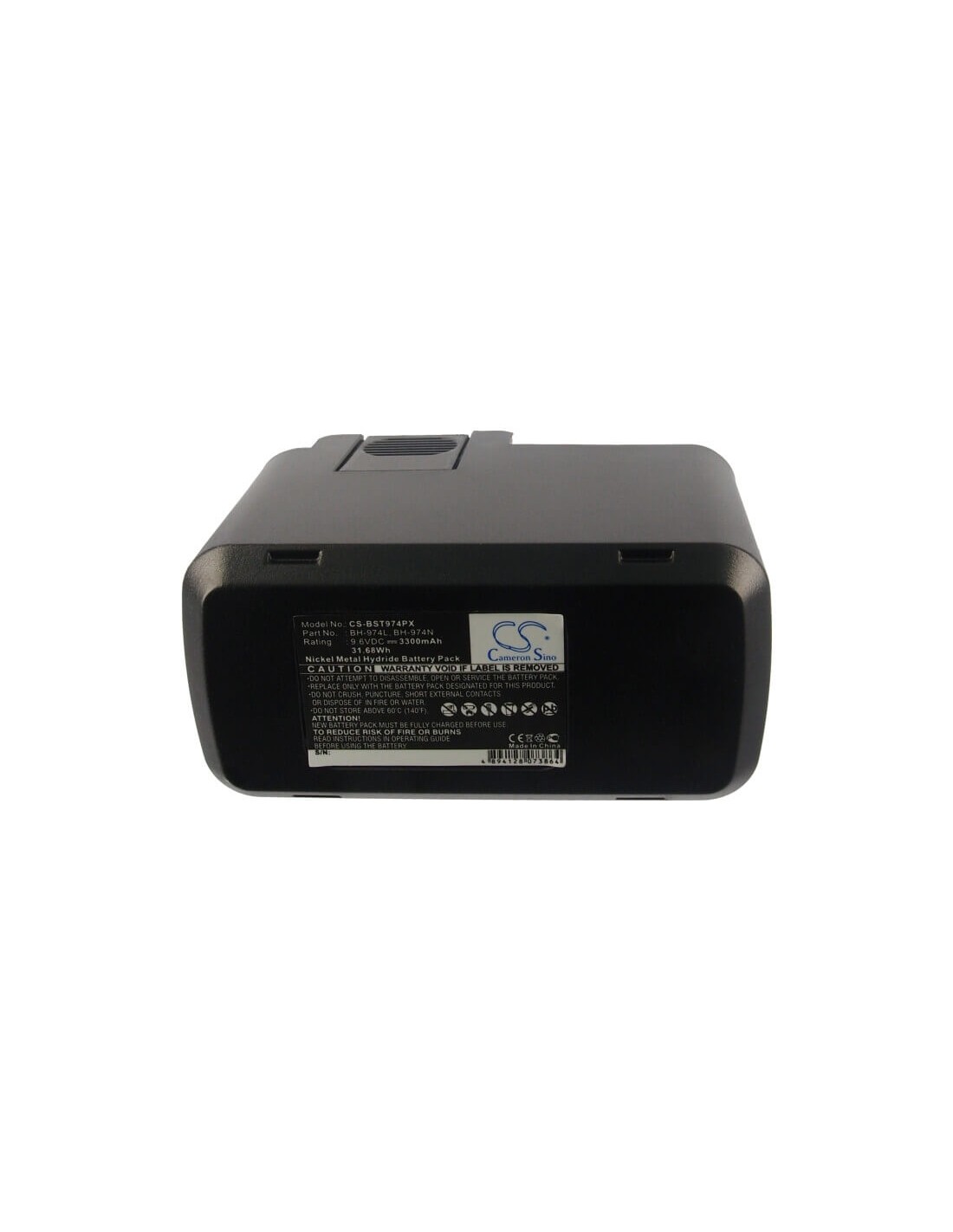 Battery for Bosch Abs 96 M-2, Asb 96 P-2, Gbb 9.6ves-1 9.6V, 3300mAh - 31.68Wh