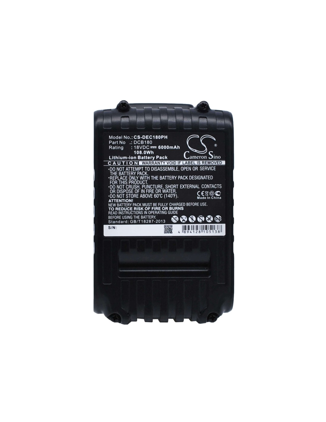 Battery for Dewalt Cl3.c18s, Dcd740, Dcd740b 18V, 6000mAh - 108.00Wh