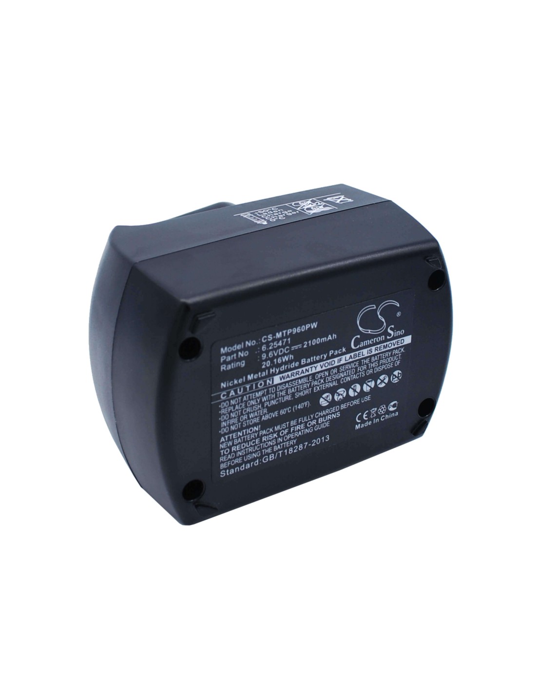 Battery for Metabo Bs 9.6, Bs9.6, Bsp9.6 9.6V, 2100mAh - 20.16Wh