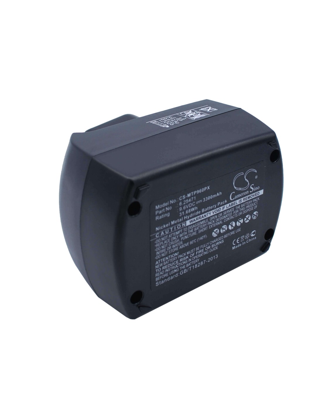 Battery for Metabo Bs 9.6, Bs9.6, Bsp9.6 9.6V, 3300mAh - 31.68Wh