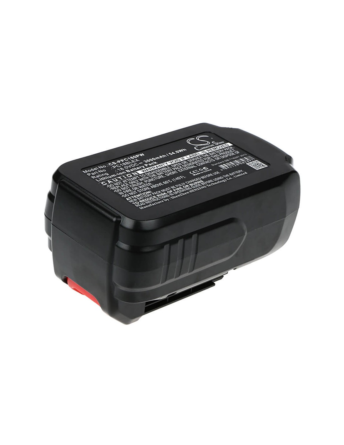 Battery for Porter Cable Pc18ag, Pc18al, Pc18chd 18V, 3000mAh - 54.00Wh
