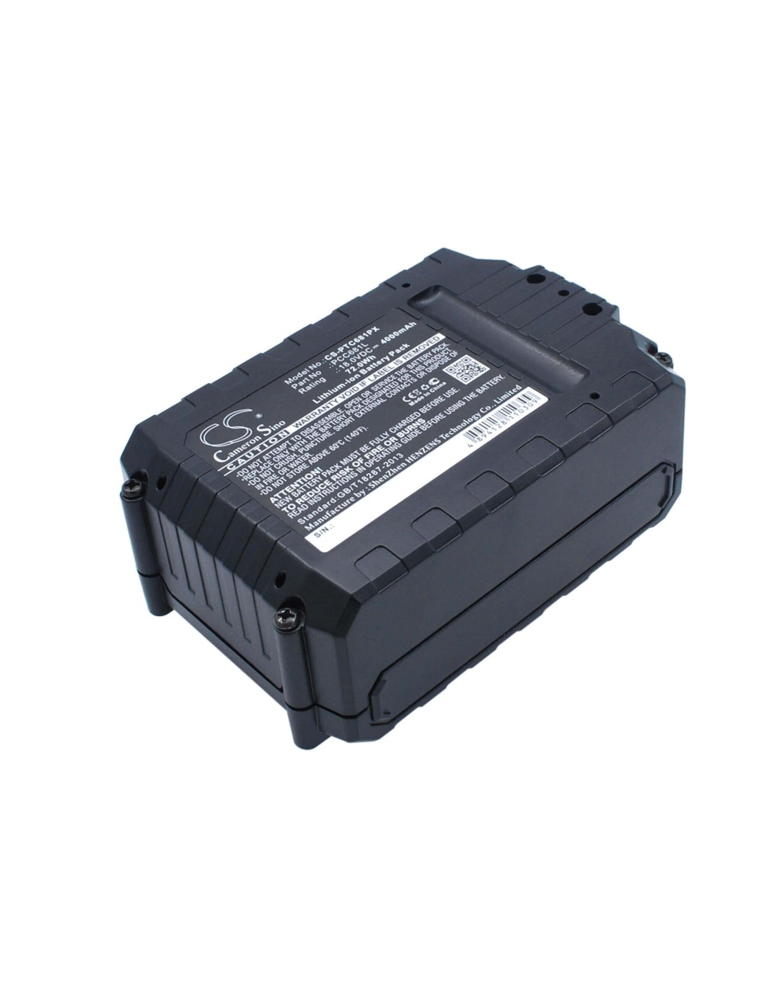 Battery for Porter Cable Pcc601, Pcc681l, 18V, 4000mAh - 72.00Wh