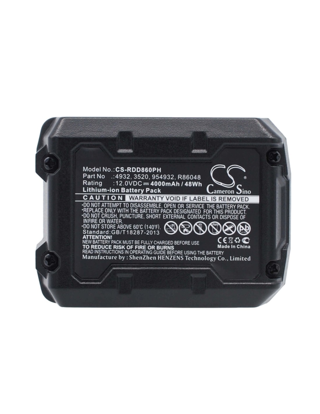 Battery for Ridgid Jobmax, R8223400, 12V, 4000mAh - 48.00Wh