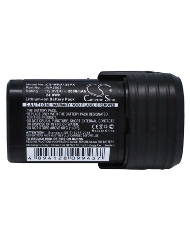 Battery for Worx Wu288, Wx125, Wx125.1 12V, 2000mAh - 24.00Wh