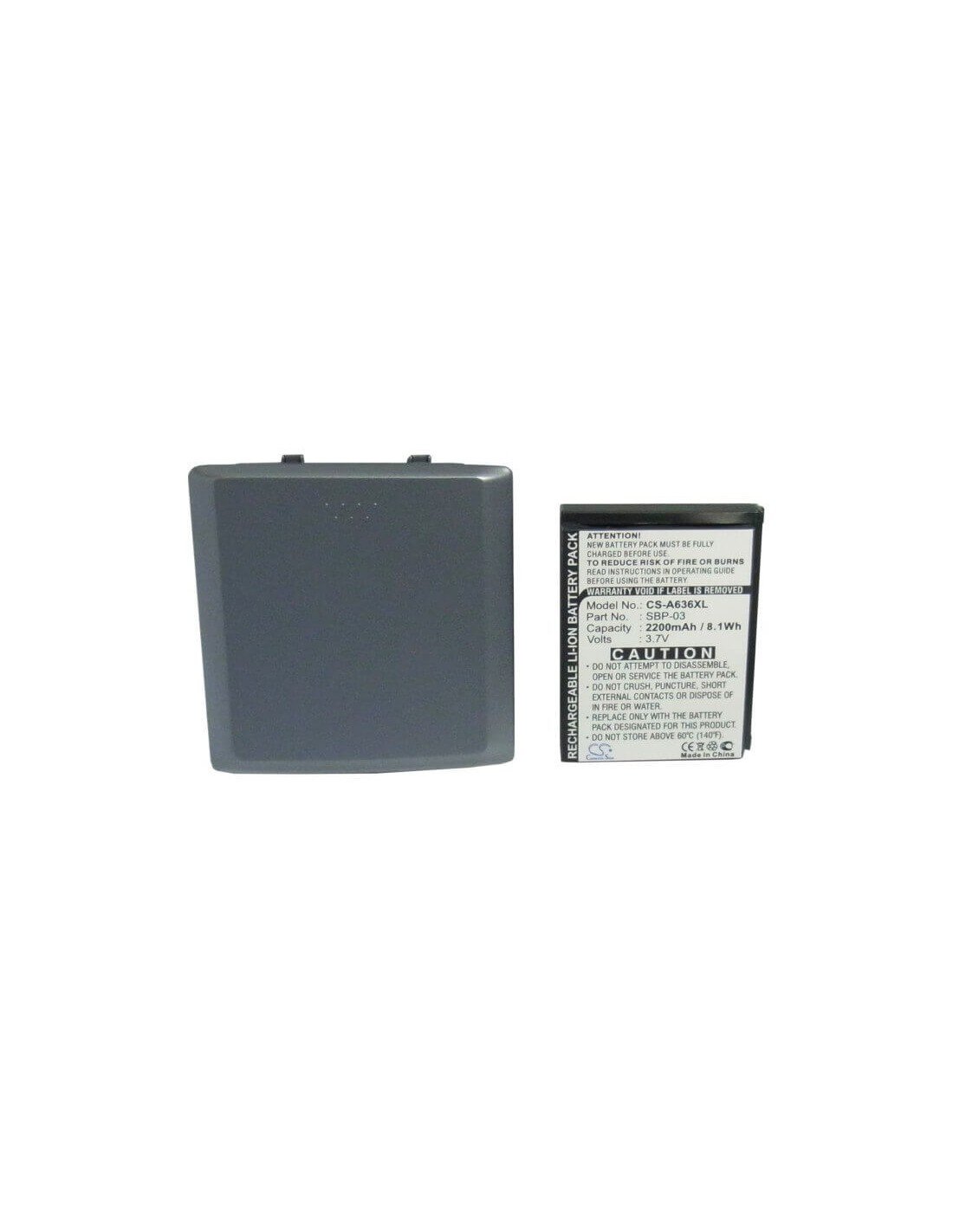 Battery for Asus Mypal A630, Mypal A632, Mypal A632n 3.7V, 2200mAh - 8.14Wh
