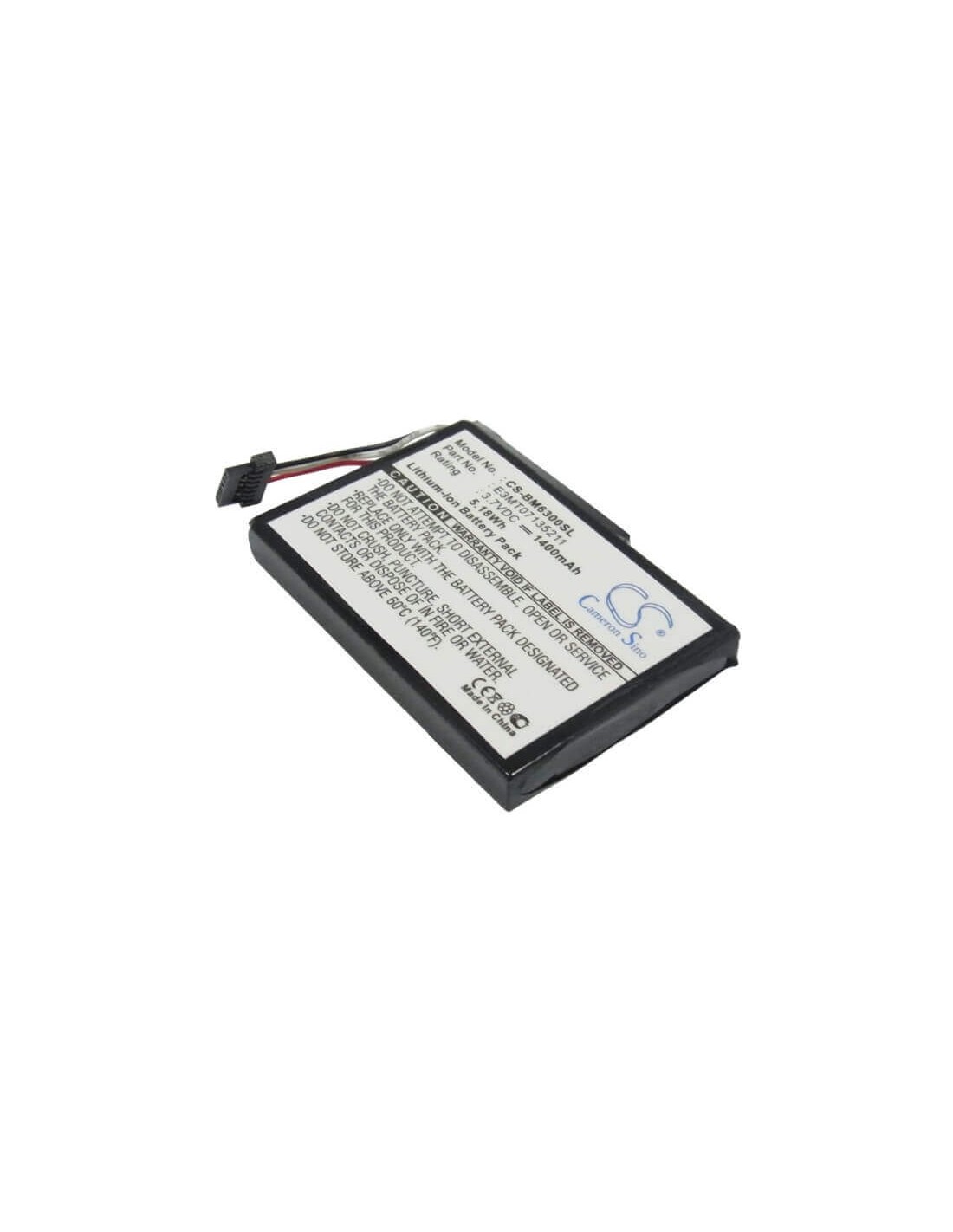 Battery for Jucon Gps-3741 3.7V, 1400mAh - 5.18Wh