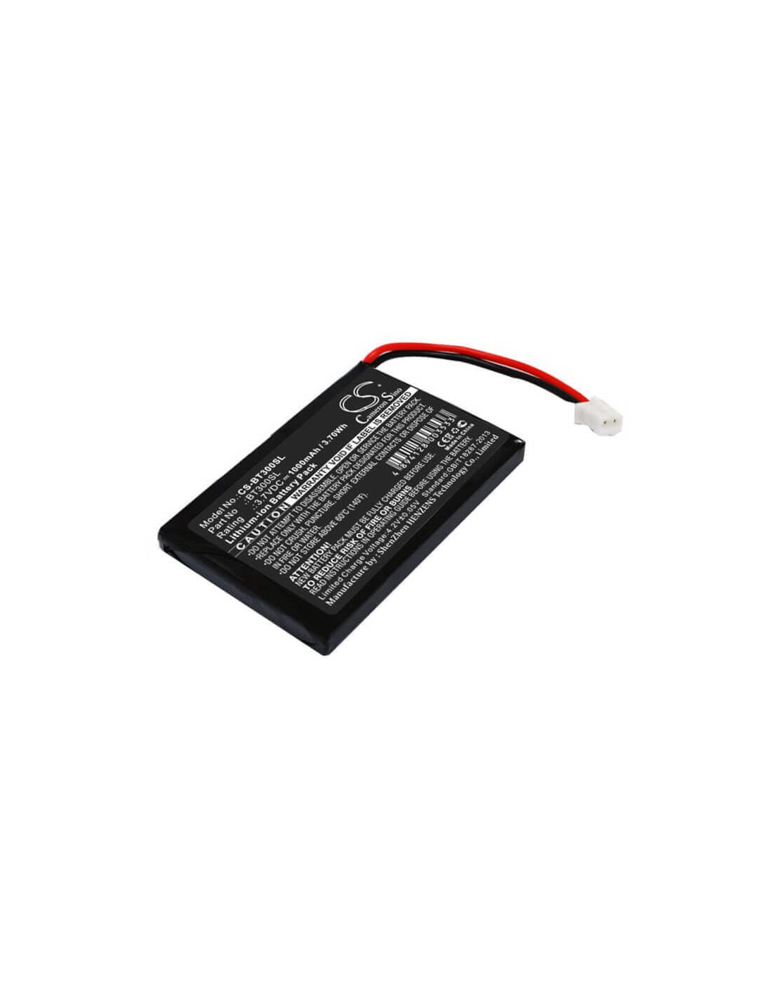 Battery for Globalsat Bt-300, Bt-308 Bluetooth Gps Receiver, 3.7V, 1350mAh - 5.00Wh