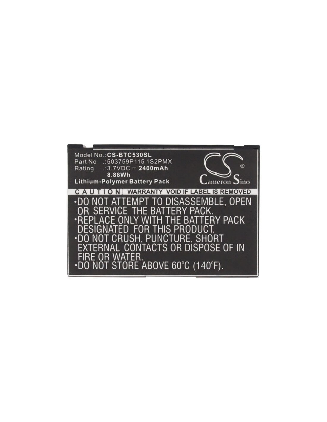 Battery for Blaupunkt Lucca 5.3 3.7V, 2400mAh - 8.88Wh