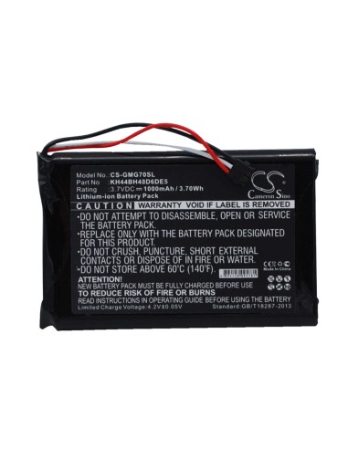 Battery for Garmin Approach G7 3.7V, 1000mAh - 3.70Wh