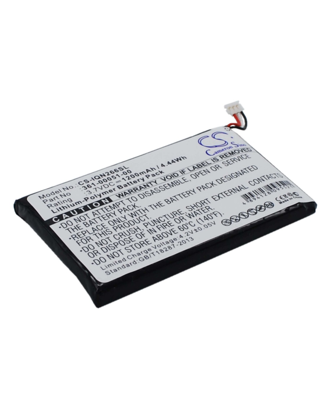 Battery for Garmin Nuvi 2660lmt, Nuvi 2669lmt, 3.7V, 1200mAh - 4.44Wh
