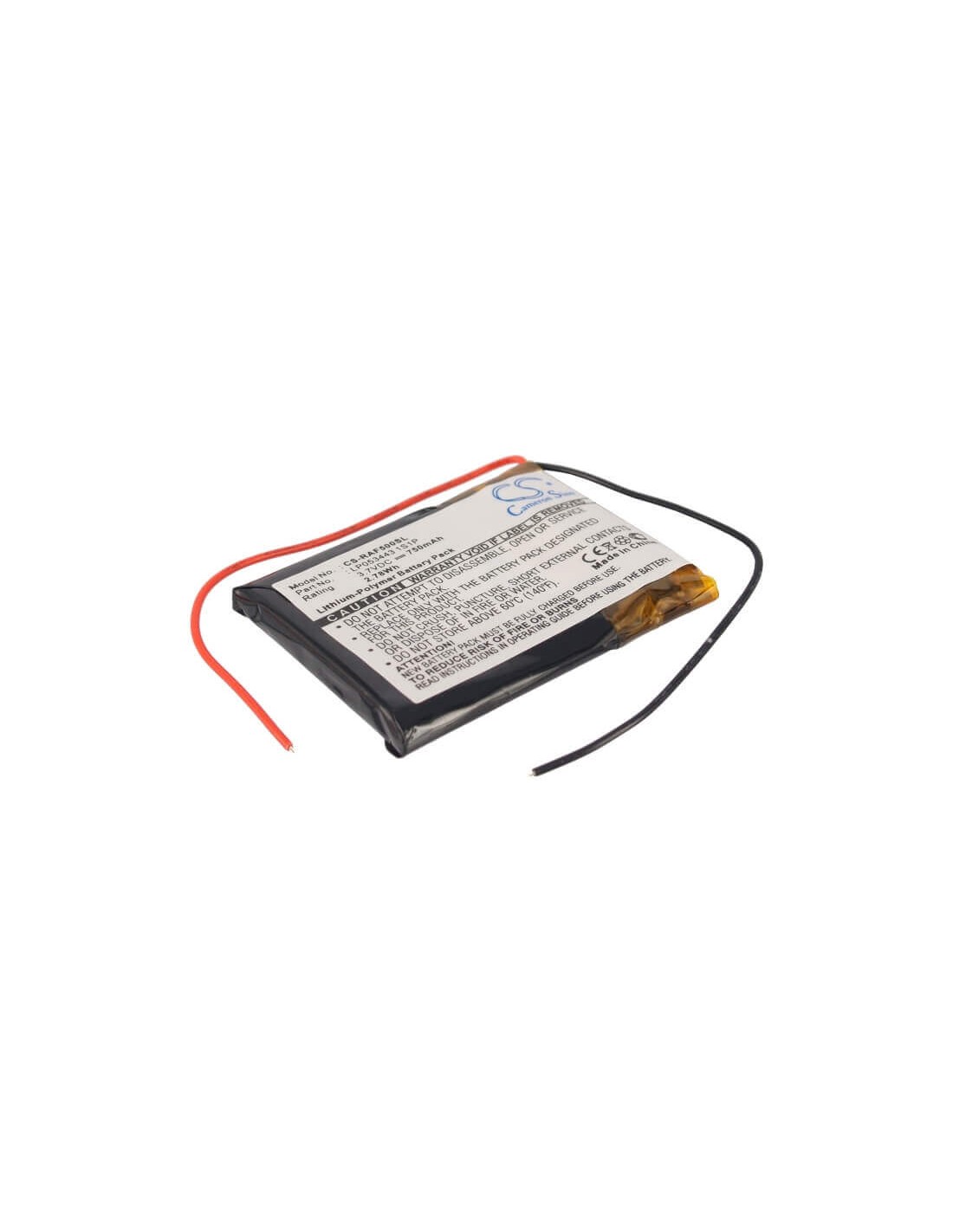 Battery for Rac 5000 Wide 3.7V, 750mAh - 2.78Wh