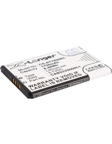 Battery for Alcatel One Touch Link Y580, One Touch Link Y800, One Touch Link Y800z 3.7V, 1750mAh - 6.48Wh