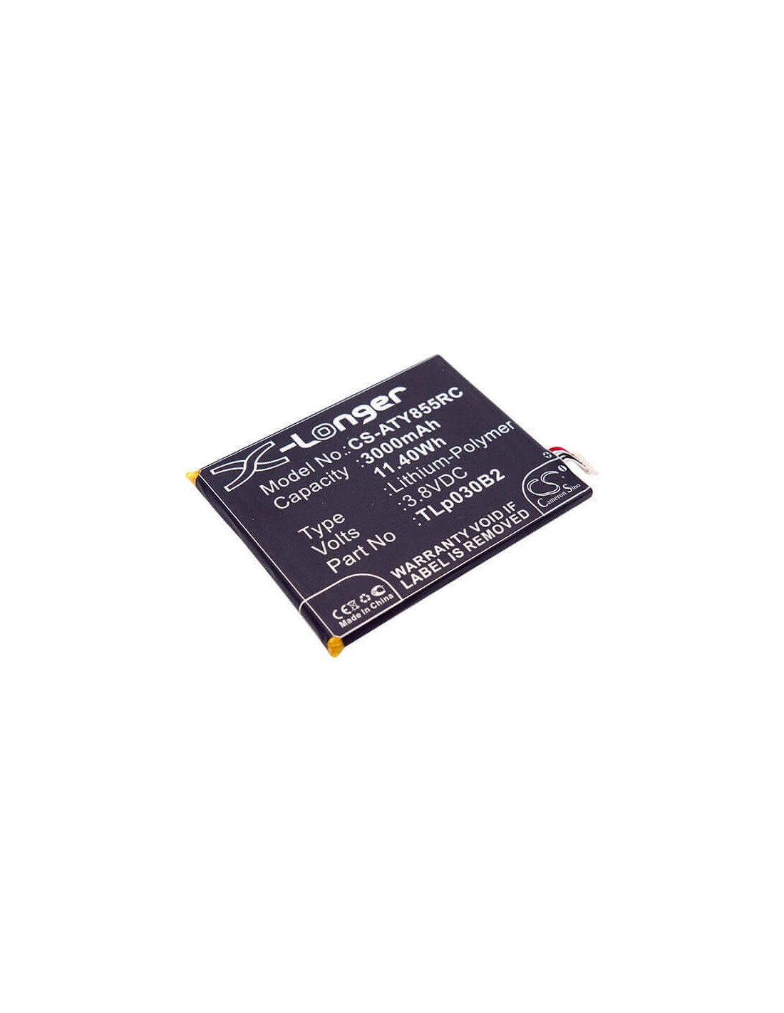 Battery for Alcatel One Touch Link Y855, Ee, Osprey 3.8V, 3000mAh - 11.40Wh