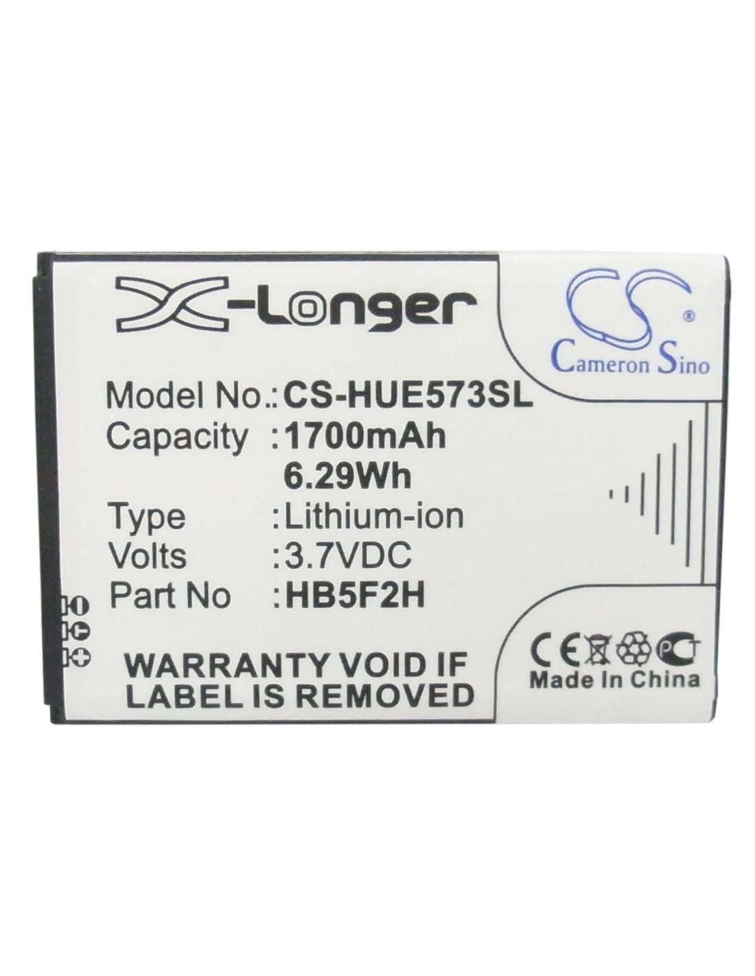 Battery for Huawei E5330, E5330bs-2, E5336 3.7V, 1700mAh - 6.29Wh