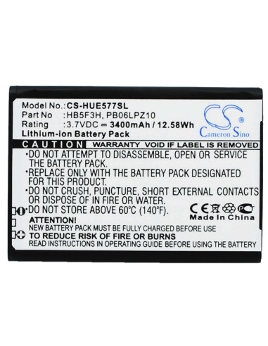 Battery for Huawei E5372t, E5775, Gl05p 3.7V, 3400mAh - 12.58Wh