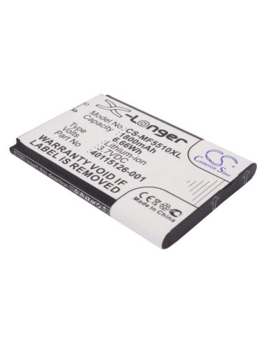 Battery for Novatel Wireless Mifi 5510, Mifi 5510l, Mifi5510 3.7V, 1800mAh - 6.66Wh
