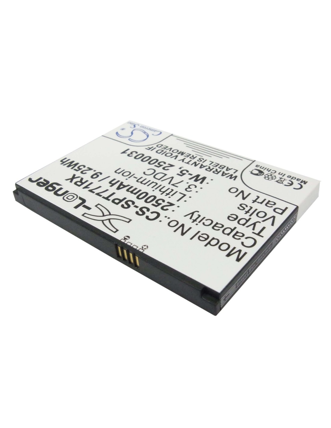 Battery for Sprint Aircard 770s, Aircard 771s, 3.7V, 2500mAh - 9.25Wh
