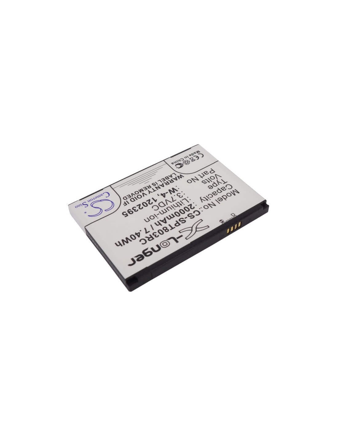 Battery for Sprint 803s 4g Lte, Aircard 803s, Swac803smh 3.7V, 2000mAh - 7.40Wh