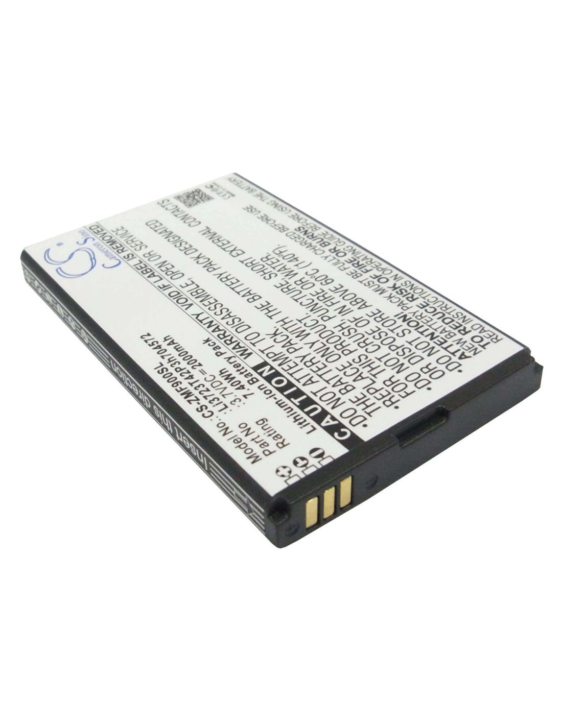 Battery for Zte Mf90, Mf90c, Mf90c1 3.7V, 2000mAh - 7.40Wh