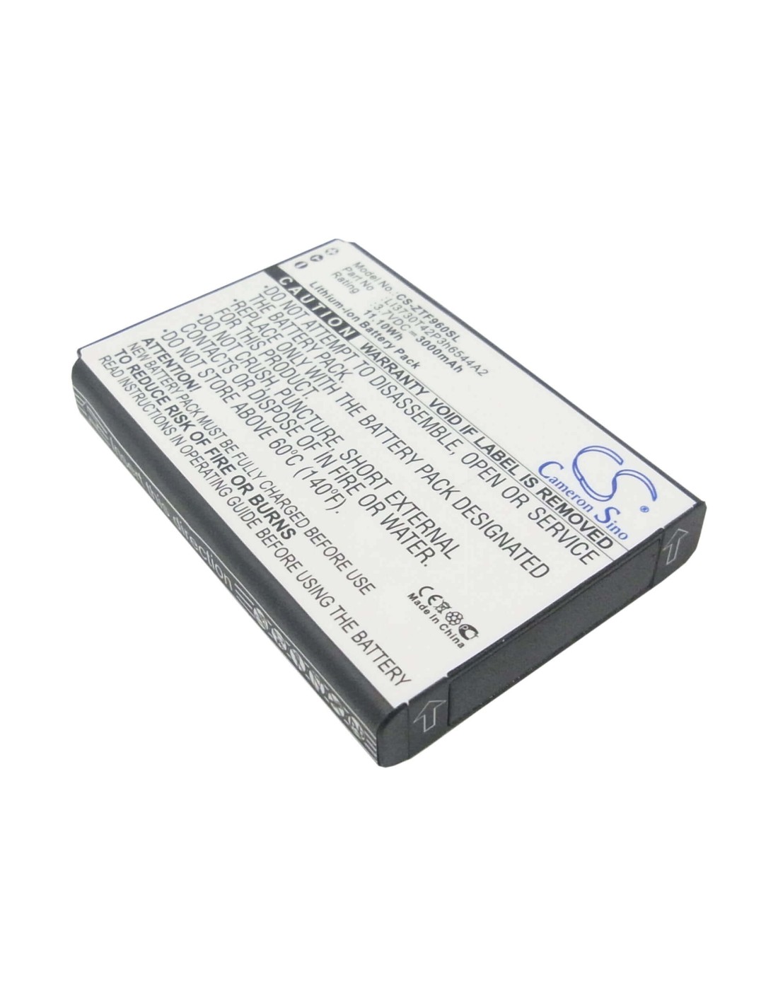 Battery for Zte Mf96, Mf96u, Srq-z289l 3.7V, 3000mAh - 11.10Wh