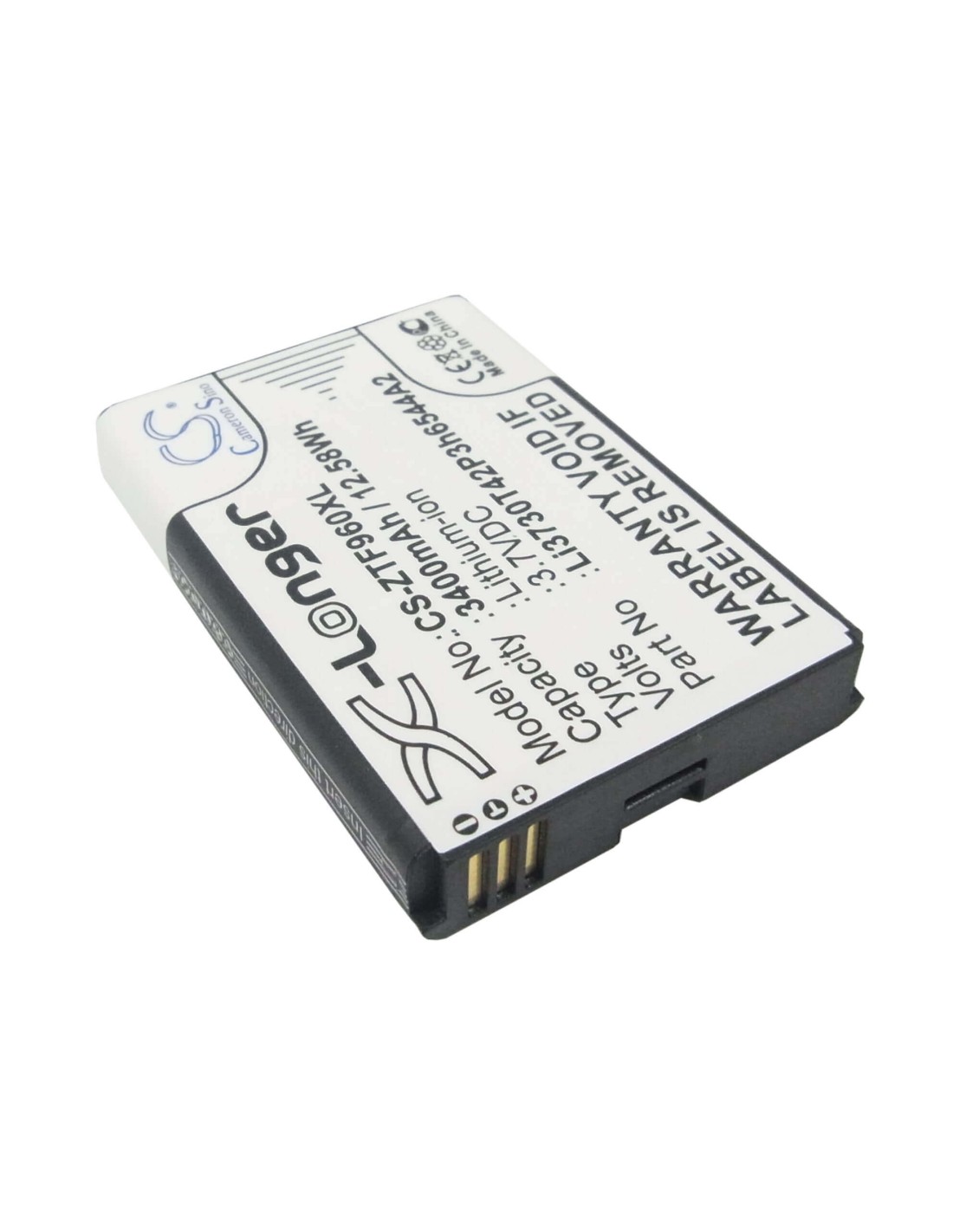 Battery for Net10 Srq-z289l, Z289l, 3.7V, 3400mAh - 12.58Wh