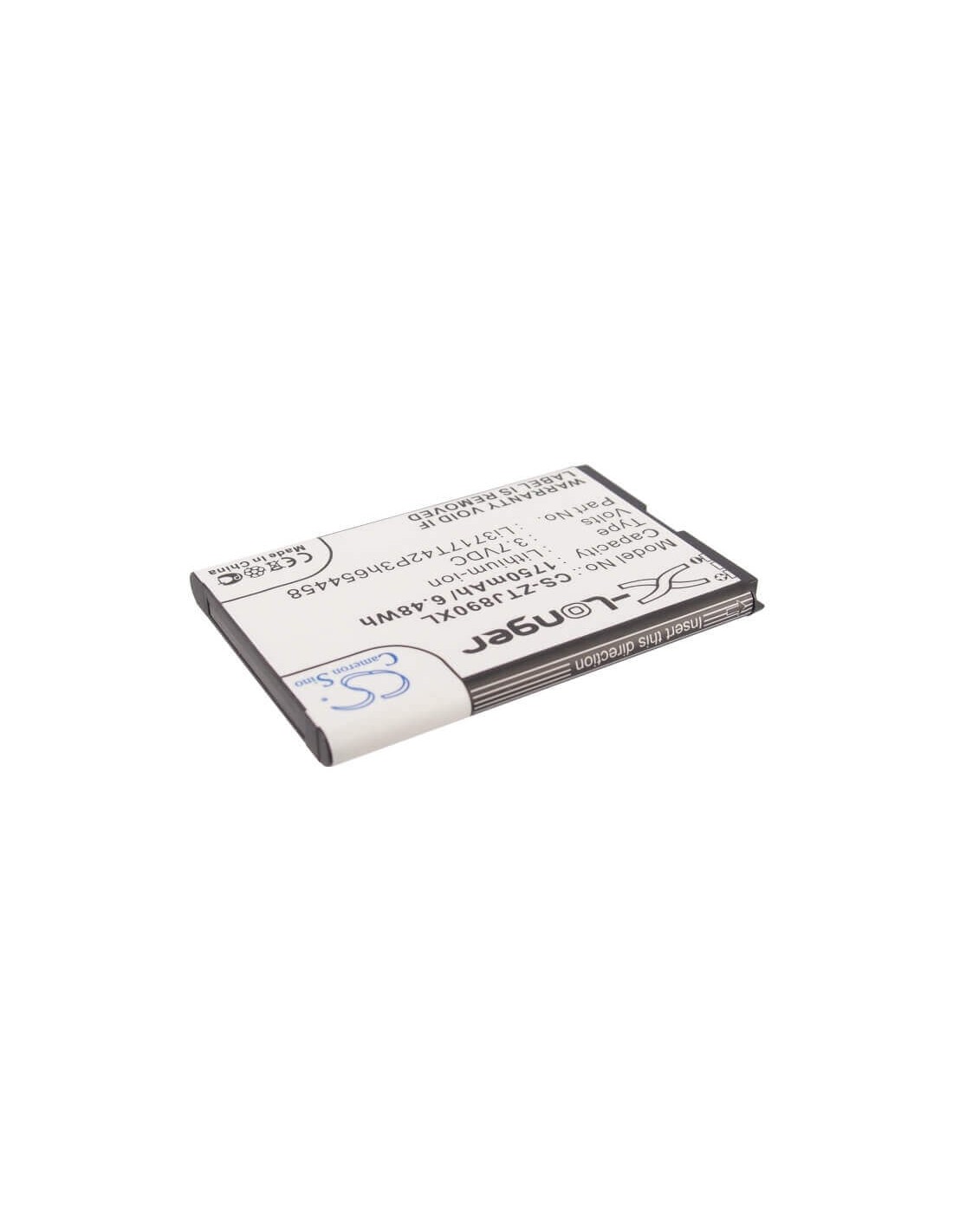 Battery for Zte Authentic, Eufi890, Mf63 3.7V, 1750mAh - 6.48Wh
