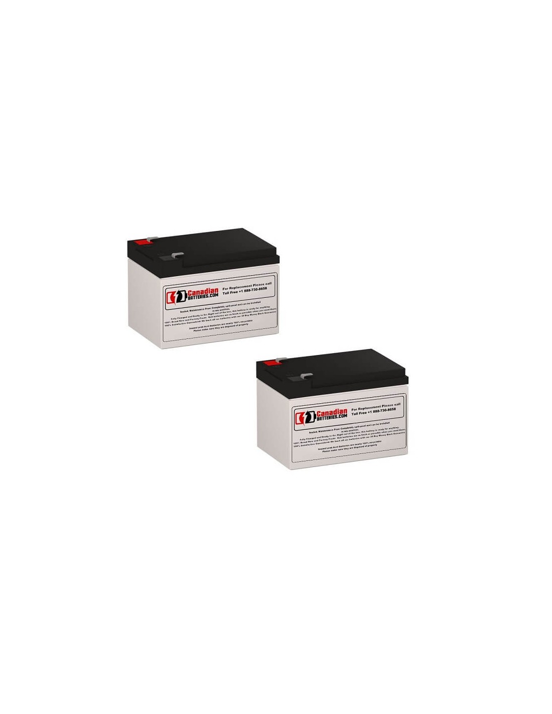 Batteries for Deltec Prc1000 2 X 12v 12ah UPS, 2 x 12V, 12Ah - 144Wh