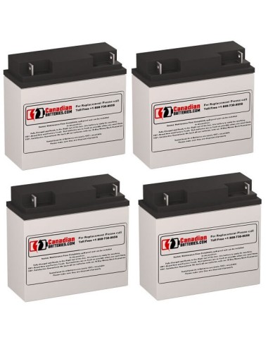Batteries for Alpha Technologies As 1500 UPS, 4 x 12V, 18Ah - 216Wh