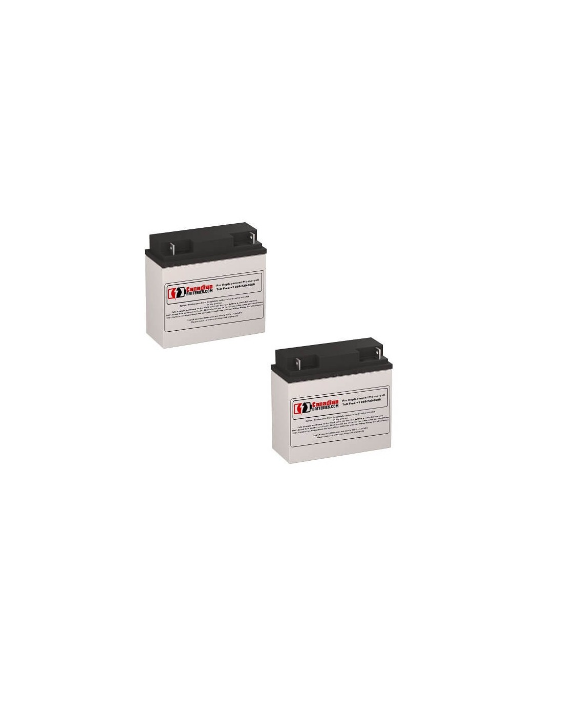Batteries for Deltec Pra1000a UPS, 2 x 12V, 18Ah - 216Wh