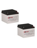 Batteries for CyberPower Pr1200 UPS, 2 x 12V, 26Ah - 312Wh