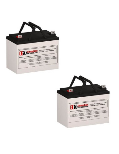 Batteries for Alpha Technologies Cfr 5000 UPS, 2 x 12V, 33Ah - 396Wh