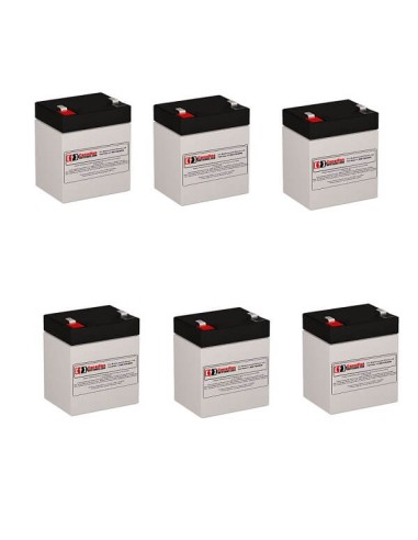 Batteries for Clary Corporation Dt1500 UPS, 6 x 12V, 5Ah - 60Wh