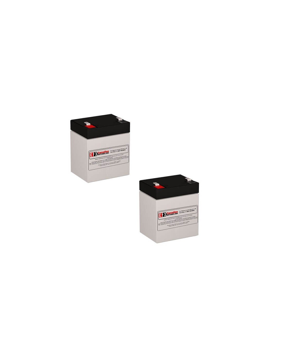 Batteries for Belkin F6c1250ei-tw-rk UPS, 2 x 12V, 5Ah - 60Wh