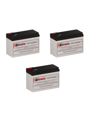 Batteries for Alpha Technologies Pinnacle 1000 Tower (017-739-10) UPS, 3 x 12V, 7Ah - 84Wh