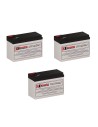 Batteries for Alpha Technologies Pinnacle Plus 1500rm (017-751-17) UPS, 3 x 12V, 7Ah - 84Wh