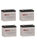 Batteries for Alpha Technologies Ebp 48mc (032-048-xx) UPS, 4 x 12V, 75Ah - 900Wh
