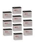 Batteries for Eaton Best Power Ferrups Fe-18k UPS, 10 x 12V, 75Ah - 900Wh