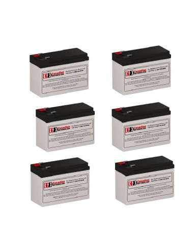 Batteries for Dell 1920w (k792n-2u) UPS, 6 x 12V, 9Ah - 108Wh