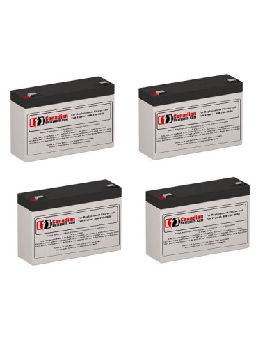 Batteries for CyberPower Rb0670x4 UPS, 4 x 6V, 7.2Ah - 43.2Wh