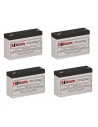 Batteries For Cyberpower Rb0690x4 Ups, 4 X 6v, 7.2ah - 43.2wh