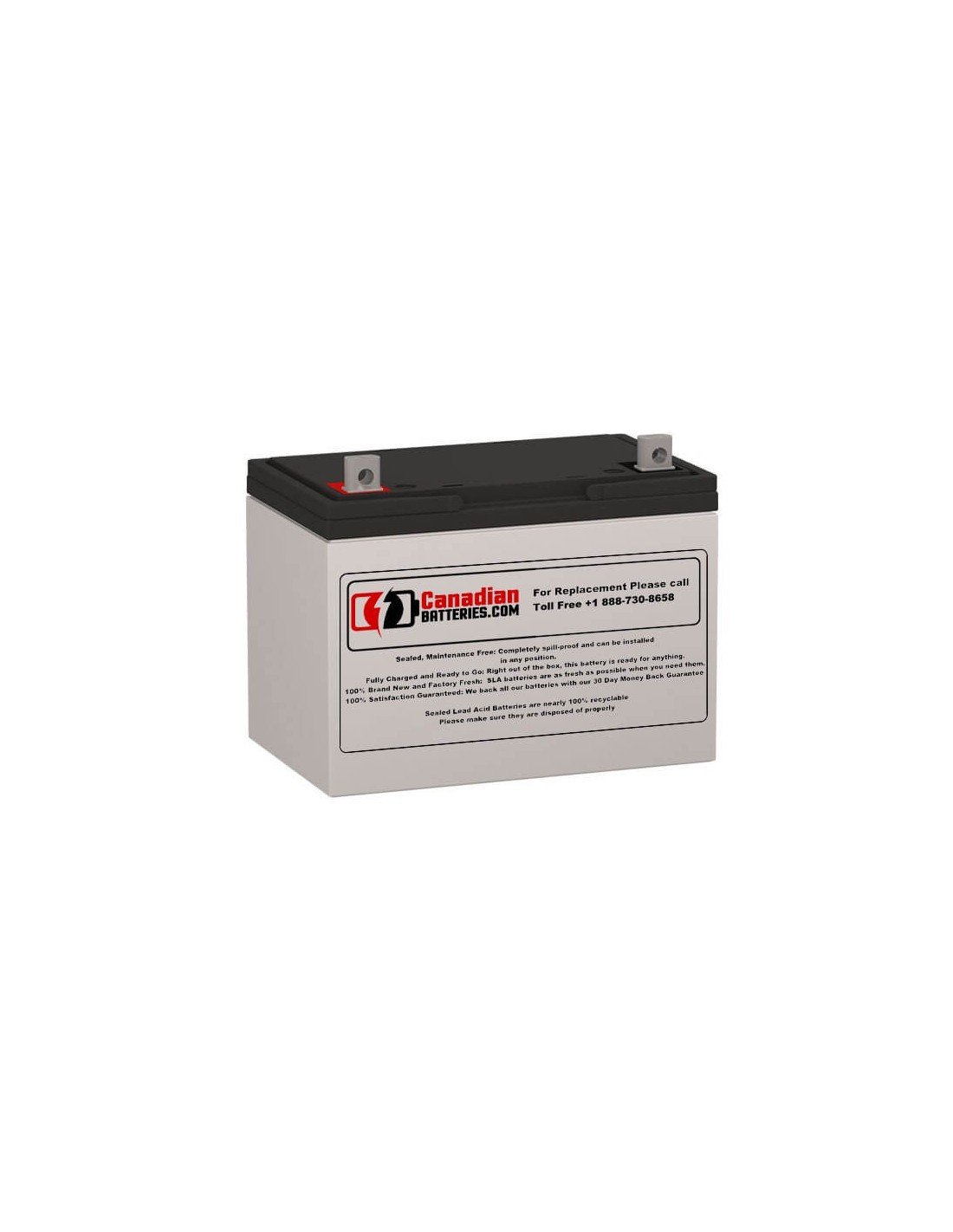 Battery for Powerware Bat-0123 UPS, 1 x 12V, 100Ah - 1200Wh