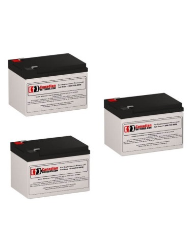 Batteries for Fenton Powerpal L1400(x) UPS, 3 x 12V, 12Ah - 144Wh
