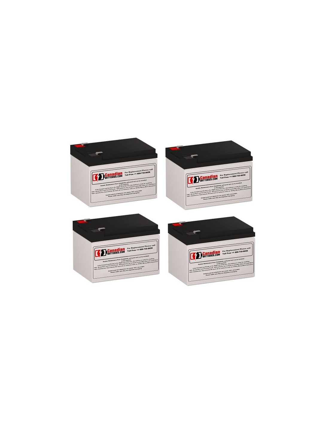 Batteries for Hp T2200xr UPS, 4 x 12V, 12Ah - 144Wh