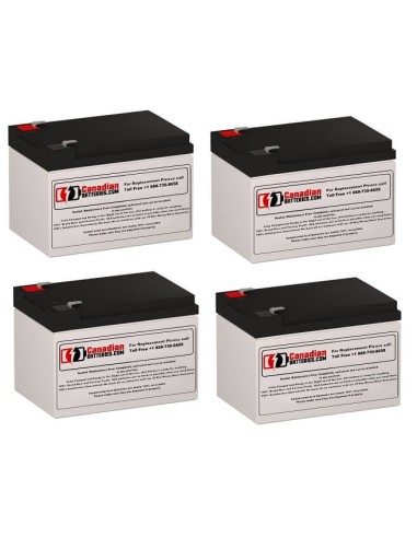 Batteries for Minuteman Pro 2200r UPS, 4 x 12V, 12Ah - 144Wh