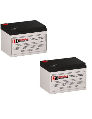 Batteries for Opti-ups Es1000 1000es UPS, 2 x 12V, 12Ah - 144Wh