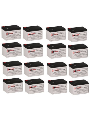 Batteries for Powerware Netups Se 3000 Rm UPS, 16 x 12V, 12Ah - 144Wh